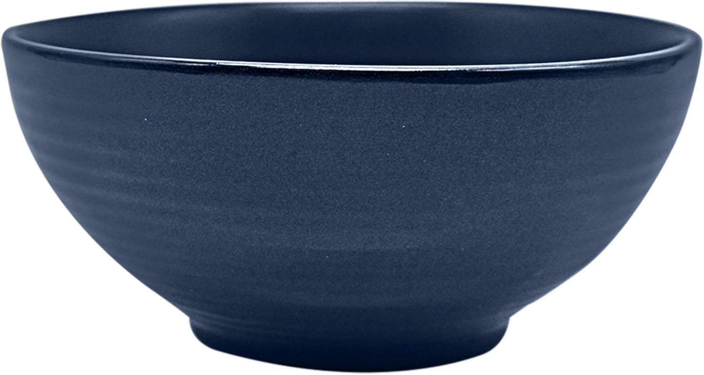 ECHTWERK "Alicia" 16 dele vintage kombineret spisestel Moderne design til 4 personer Elegant mørkeblåt stentøjsstel med 4 tallerkener 4 sidetallerkener 4 skåle 4 tekopper