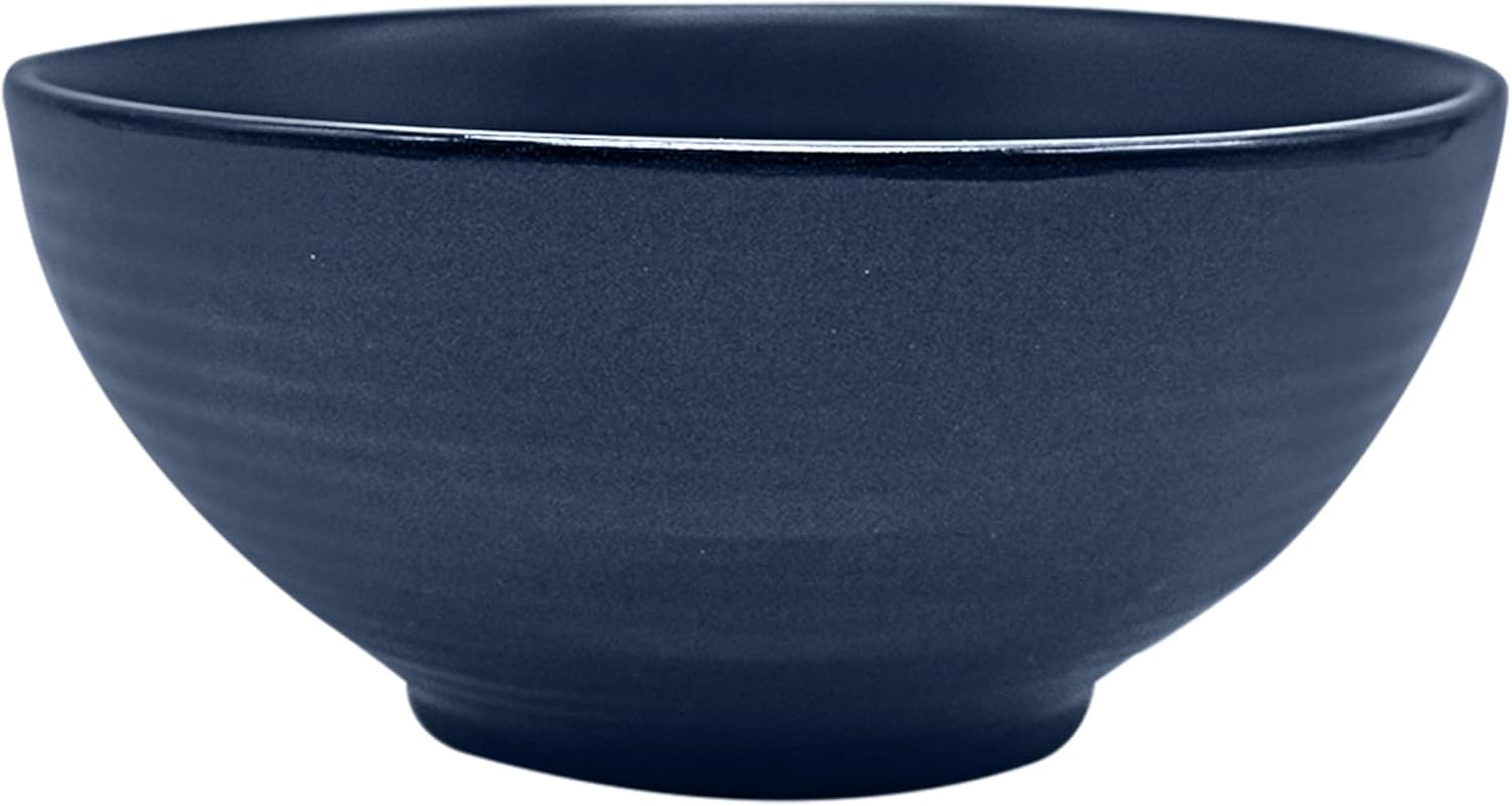 ECHTWERK "Alicia" 16 dele vintage kombineret spisestel Moderne design til 4 personer Elegant mørkeblåt stentøjsstel med 4 tallerkener 4 sidetallerkener 4 skåle 4 tekopper
