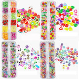 4 Sæt Nagel Obst Scheiben, Basicon Niedliche Obst Polymer Scheiben Obst Scheibe Nail Nagel 3D Obstscheibe Nail Art Slice Für DIY Liefert Maniküre Dekoration Schleim Zubehör Nageldekorationen, 4 Stile