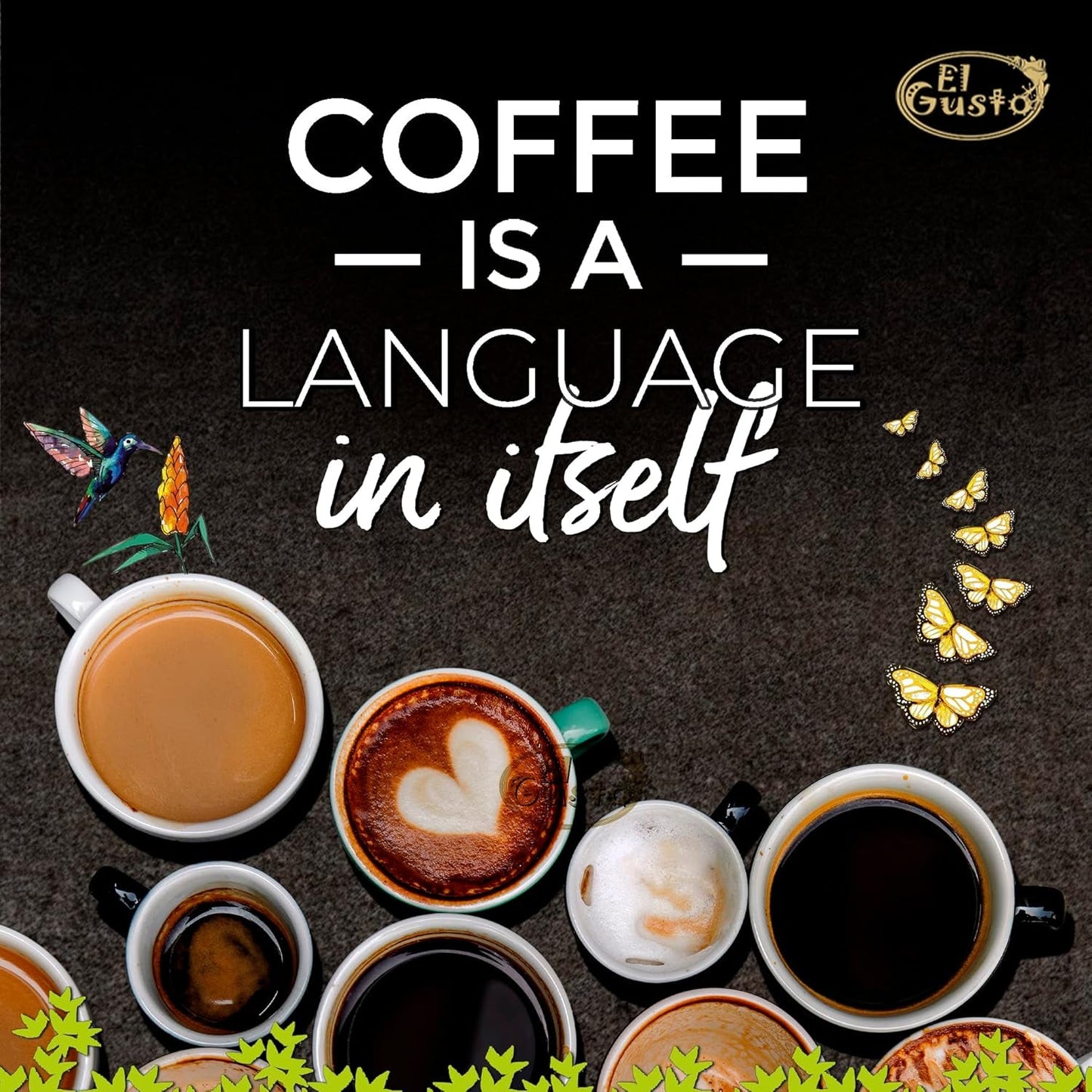 El Gusto Espresso Kaffee aus ganzen Bohnen aus Costa Rica, dunkel geröstet, kreativ Mischung, 100% Arabica, frischer Gourmet-Kaffee 3er Pack
