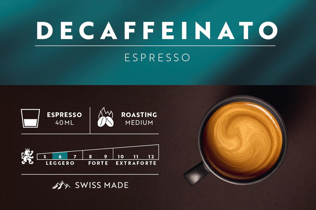 Café Royal Espresso Decaffeinato – Nespresso®-kompatible kaffekapsler, 100 % Arabica, Intensität 6/12, Rainforest Alliance, koffeinfri, 36 kapsler