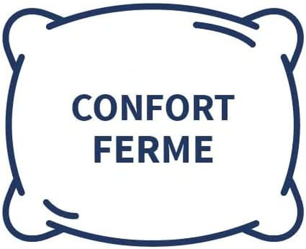 Blå Câlin sæt med 2 puder med fast komfort "Alaska", super fyld, 100% bomuld Percale konvolut, hvid, 65 X 65 cm Firkantet form Naty Shop Standard puder