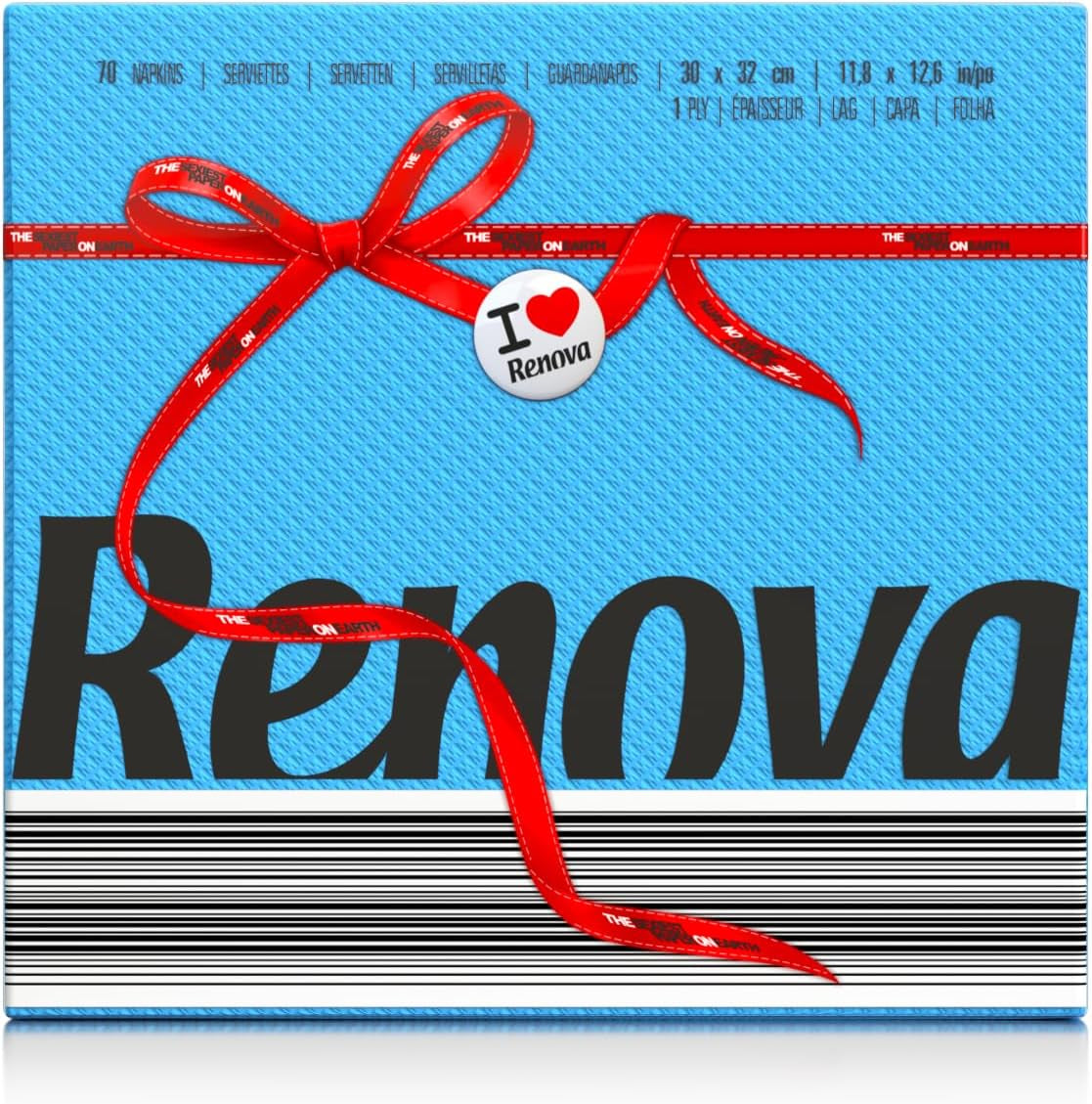 Renova Papirservietter, Rød Label Blå 70 Servietter
