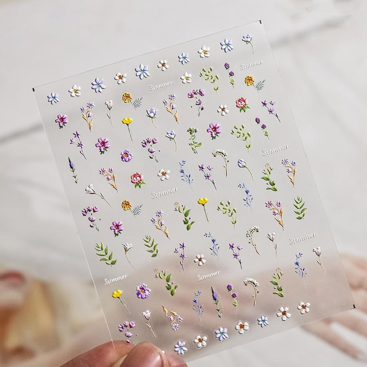 Nagelsticker Sæt - Selbstklebende Nail Sticker, Nageldesign Zubehör, Nail Art, Nagelaufkleber Für Fingernägel, Blumen Nagelsticker, Nagel Deko