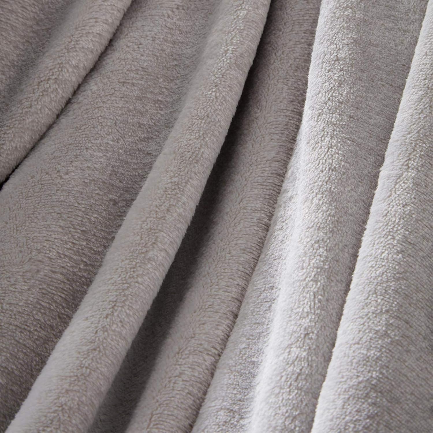 Brentfords ultrabløde fleece sengetæppe, sølvgrå, stor dobbeltseng - 150 X 200 cm senge og tæpper Beuche den Brentfords-Store
