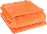 Sourcing Map Hyggeligt tæppe tæppe sengetæppe Blødt & varmt fleece tæppe som sofa tæppe Sofa tæppe Stue og krammetæppe Blødt plys uldtæppe Orange 150X200Cm Senge og tæpper Besuche den uxcell-Store Coral 78 "X90"