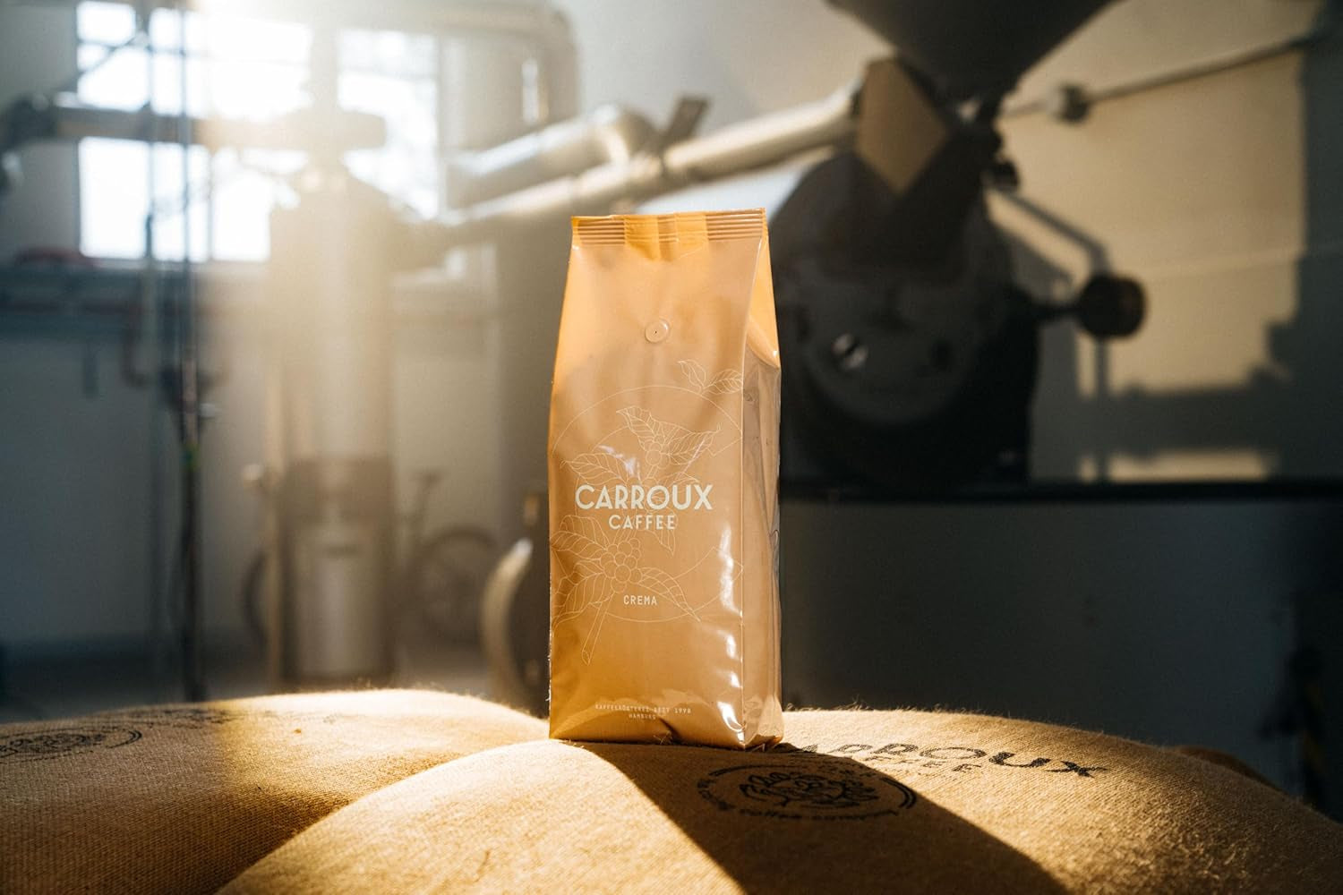CARROUX Crema hele kaffebønner (6 x 500 g) - Premium kaffebønner fra Hamborg - Friskristede traditionelt