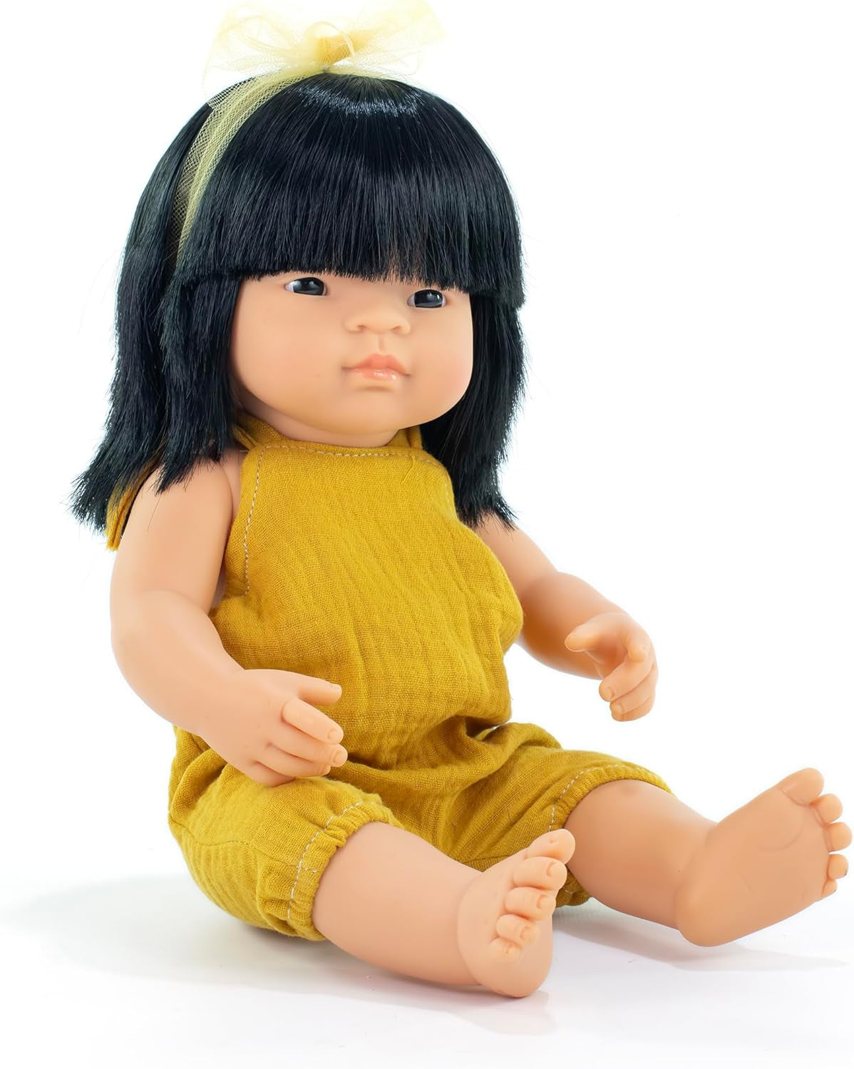 Miniland dukke, 38 cm, asiatisk pige. Fremstillet i Spanien. Anatomisk korrekt. My Friend & Me samling