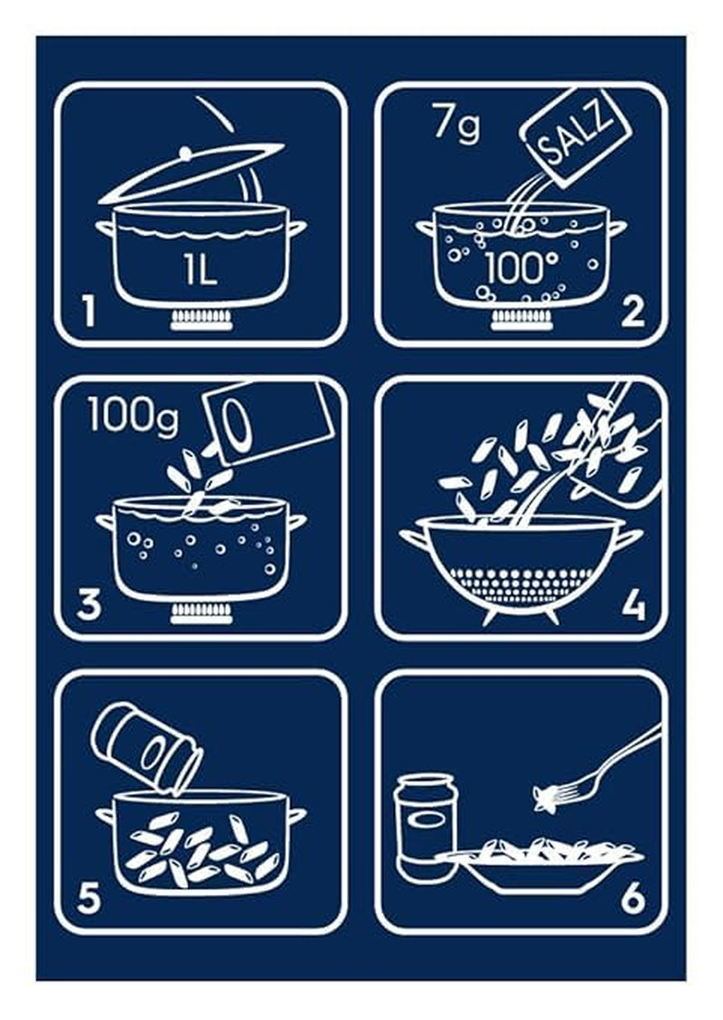 Pasta Barilla Classic Penne Rigate Nr. 73 fra højkvalitets hård hvede, altid al dente (1 x 500 g)