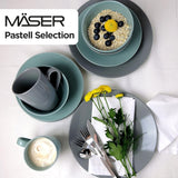 MÄSER Pastel Selection, Modernes Geschirr Set for 4 Personen, 16-teiliges Kombiservice aus Keramik, Steinzeug, Türkis-Grün
