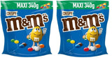 M&M'S sprøde, chokolade sprøde linser og sprøde center, chokolade, 1 pakke (1 x 340 g) (pakke med 2)