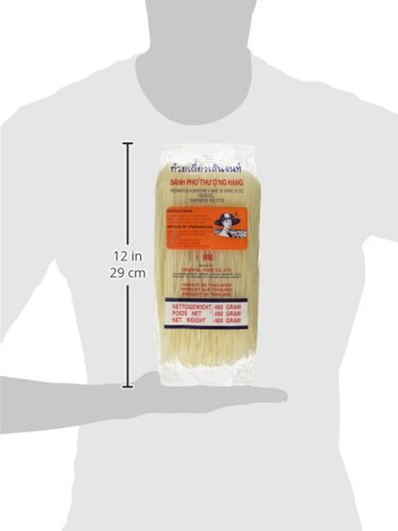 Risnudler - Thai, 1 mm brede risbåndsnudler, lavet af rismel - 17 x 400 g