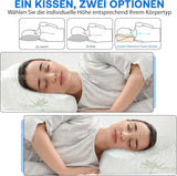Ortopædisk Memory Foam Nakkestøttepude - Ergonomisk pude, Anti-snorkepude til side-, mave- og rygsover, pude, 60 cm x 40 cm x 12 cm cervikal ortopædiske puder Naty Shop