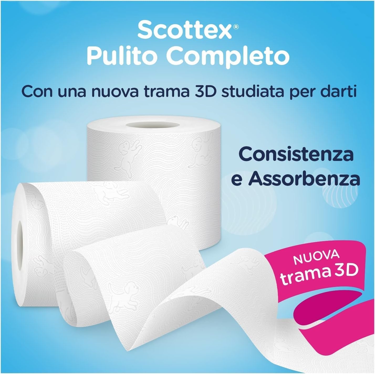 Toiletpapir, rent, pladsbesparende, 64 ruller