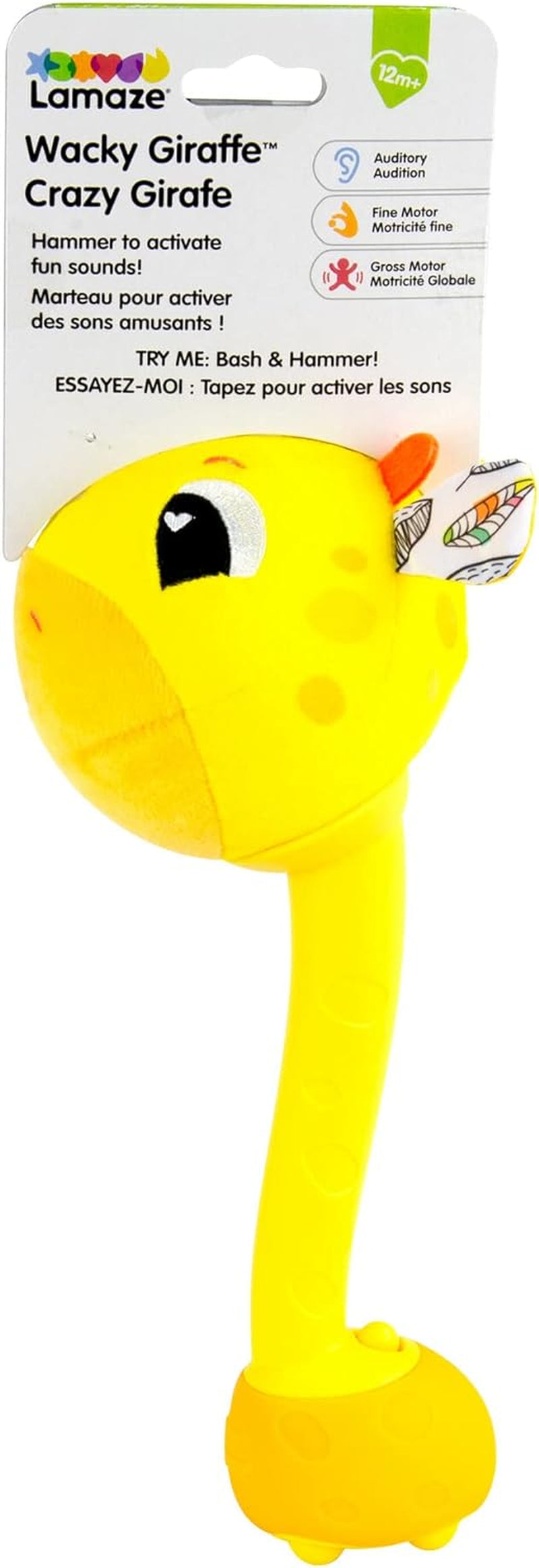 Lamaze L27471 Crazy Giraffe, nyfødt legetøj, farve babysanselegetøj, gave til nye forældre, udviklingslegetøj til drenge og piger fra 12 måneder Babylegetøj Naty Shop