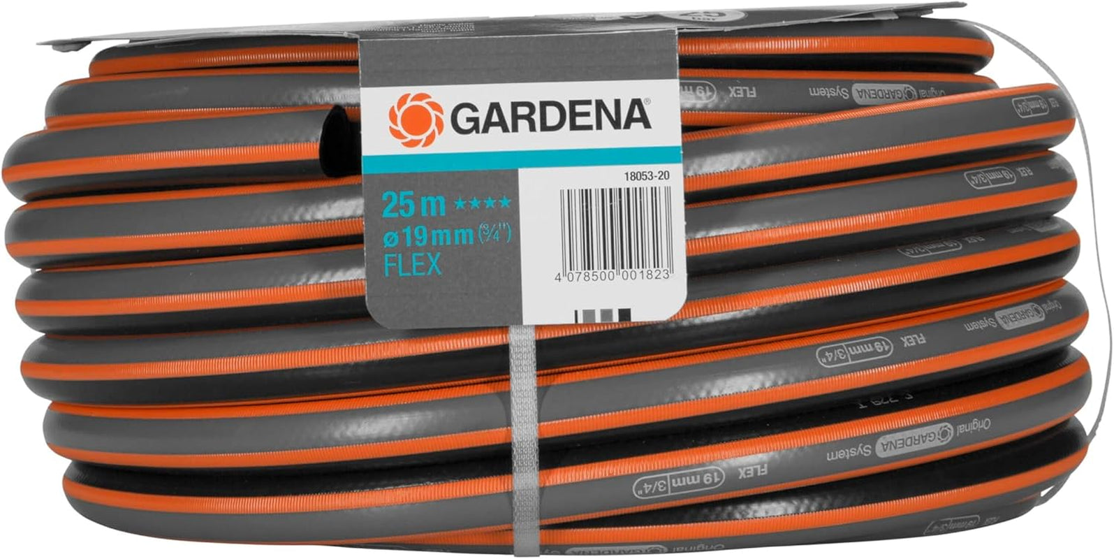 Gardena Comfort FLEX 19 mm (3/4 tommer) slange, 25 m: Fleksibel, formstabil haveslange med Power-Grip profil, lavet af højkvalitets spiralmateriale, 25 bar sprængtryk, uden systemkomponenter (18053-20)