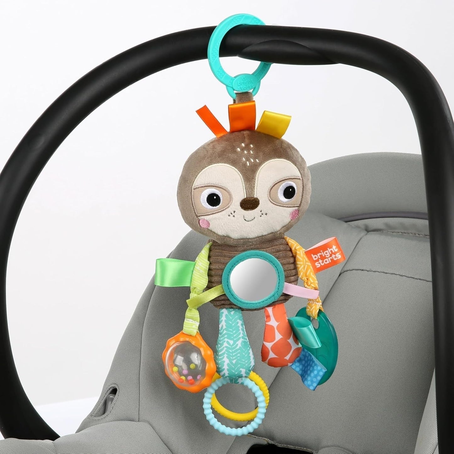 Bright Starts Barnelegetøj Dovendyr - med Rangle, Spejl og Taggie Loops Babylegetøj Naty Shop