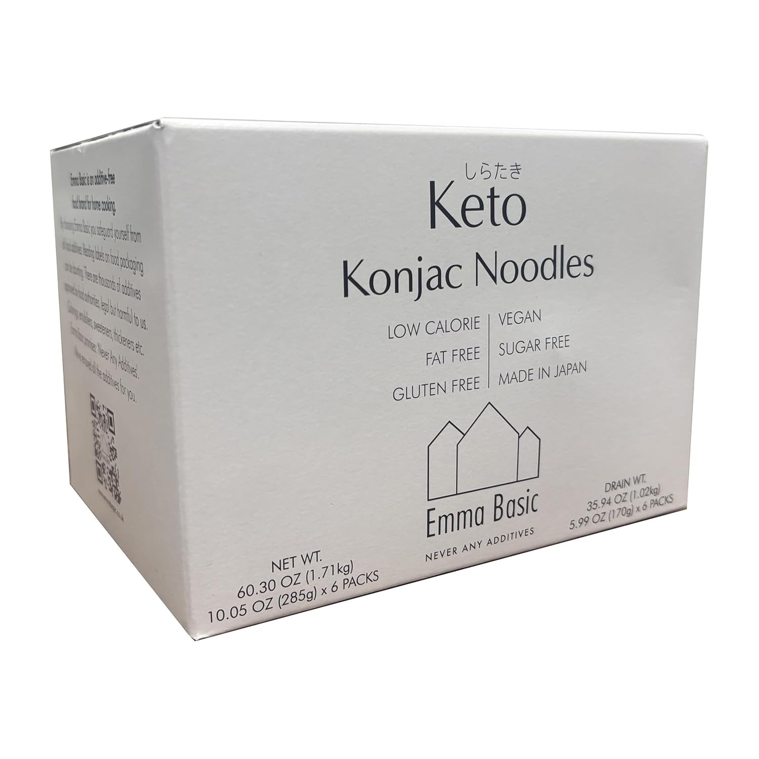 Shirataki konjac nudler fra Japan, 6 x 170 g | Keto diæt | Nul kulhydrater | Glutenfri Lavt i kalorier