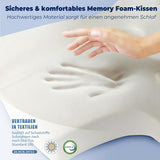 SAHEYER ortopædisk pude nakkestøtte pude hovedpude, ergonomisk nakkepude sidesovepude 60 X 40 X 13/11 cm memory foam pude til sidesove, ryg og mave Cervikale ortopædiske puder Naty Shop