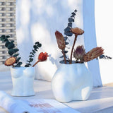 Kunstig kropsvase, blomsterpotte til hunkrop med drænhuller, moderne harpiksurtepotte, moderne Boho-design, kunstig potteplante til indendørs indretning