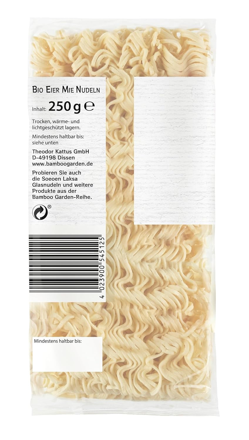 Bambus Garden økologiske æg- og lammenudler, 250 g (pakkedesign kan variere)