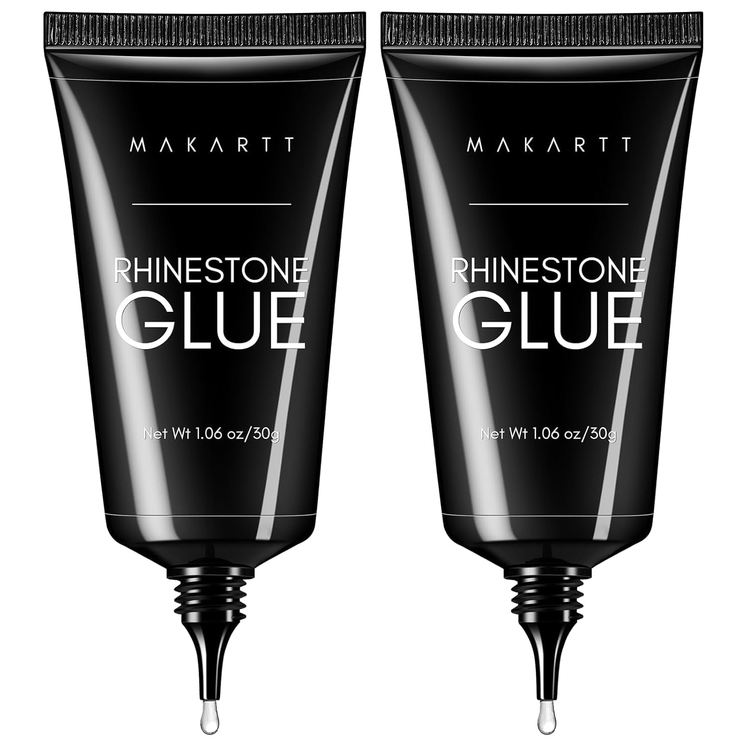 Makartt Rhinestone selvklæbende gel - 15 ml UV-neglelimsæt med lyserøde negle charms Hjertecirkel neglesmykker og negledesigntilbehør til hjemmemanicure Valentinsdagsgave