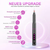 Trådløs elektrisk neglefil - 35000 RPM til gelnegle, 12 i 1 professionel negle- og akrylfil, 5-trins manicure- og pedicuresæt