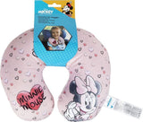 Tataway i Viaggio SI Grows - Disney Minnie Mouse rejsepude | Blødt fløjlsagtigt materiale | Håndvaskes 30° | Fyldning med mikroperler | Børnesæde egnet fra 3 år, Pink, one size, fløjl Rejsepuder Naty Shop