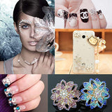 Nail Rhinestones med prikkeværktøj, 3D-negledekoration, negleglitterstensæt, neglekunstglitter, negletilbehør Negledesign med pincet