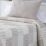 VIALMAN Colcha Bouti Ligera Sengetæppe Sofia 21, polyester bomuld, beige, Cama 150: 250 X 270 Cm Senge og tæpper Besuche den VIALMAN-Store