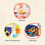 B. legetøj 13 styks badekar legetøj til børn med båd, stable kop, fisk, fiske legetøj til børn badekar fra 1 år Legetøj Bebe Naty Shop
