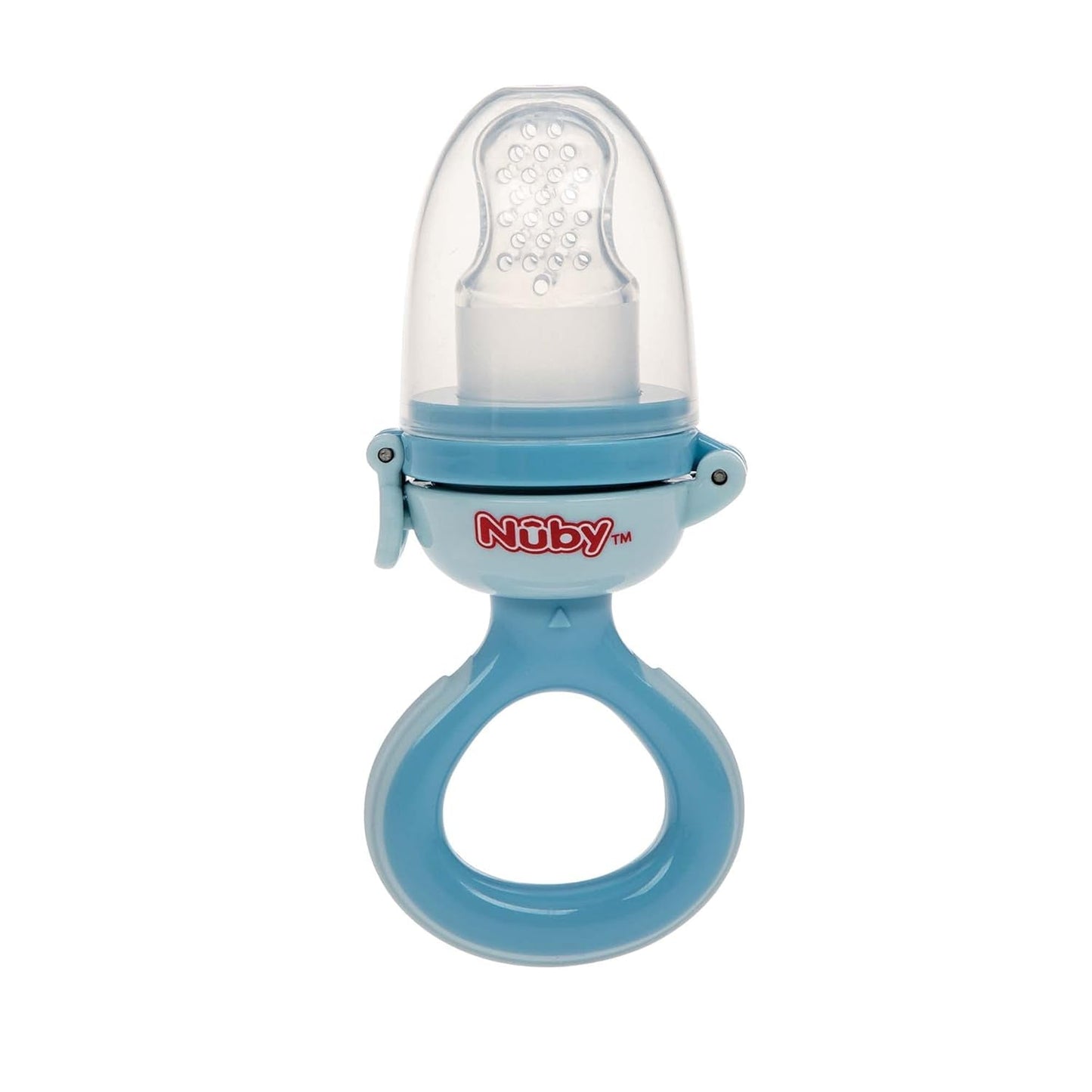 Nuby Silikone Fruit Feeder Nibbler - Frugt Feeder til babyer 6 måneder og småbørn - Biring til frugter, grøntsager og puréer - BPA fri - Pink - 6+ måneder