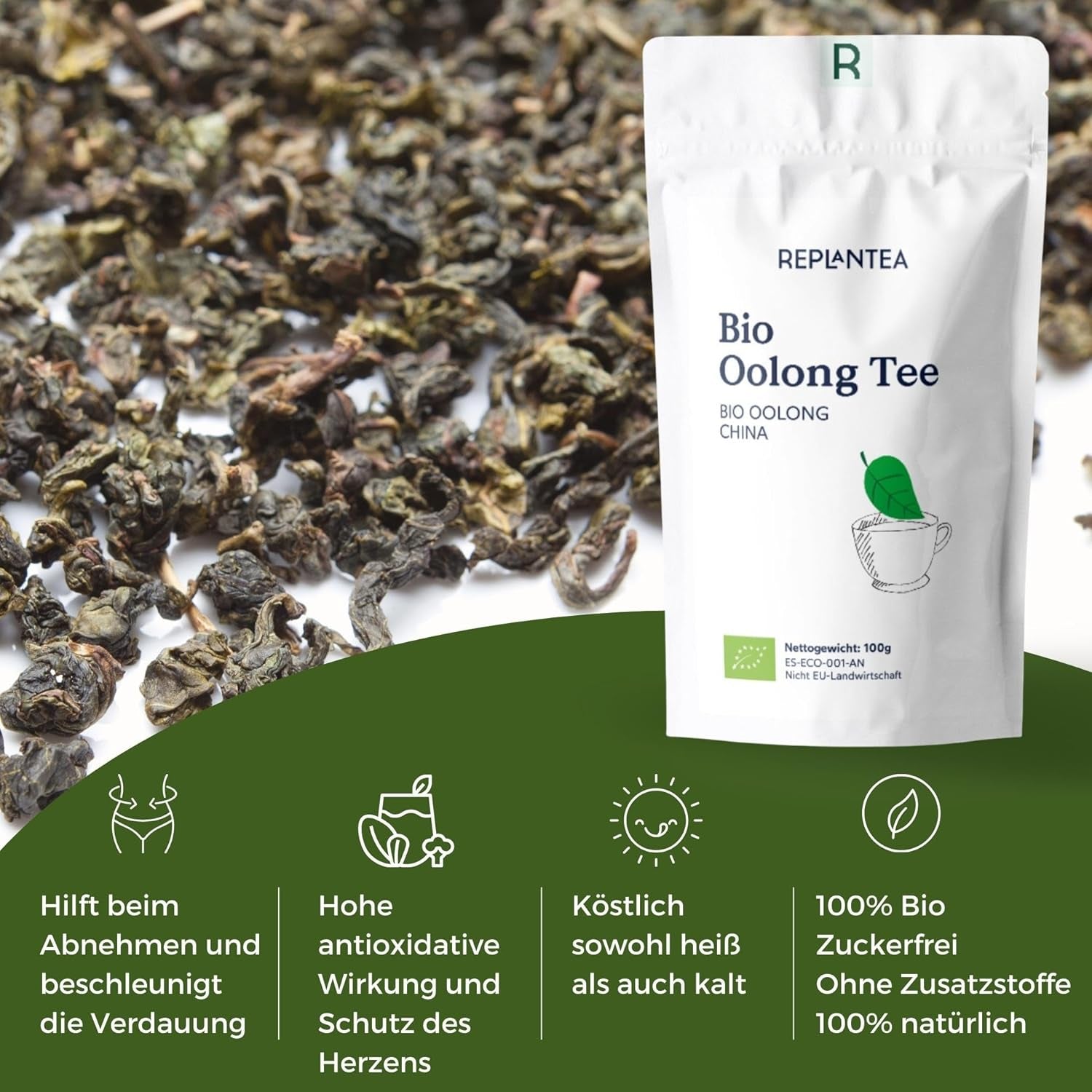 Bio Oolong Tea 100 G (50 kopper) | Tie Guan Yin Oolong Tea REPLANT