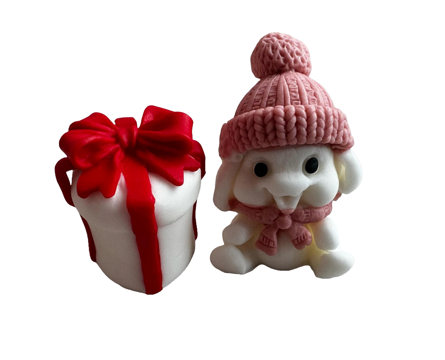 Sæt med 2 spiselige dekorationer fra sukkerpasta, Emotion of gifts, piger Pynt fra Sugar Paste Naty Shop