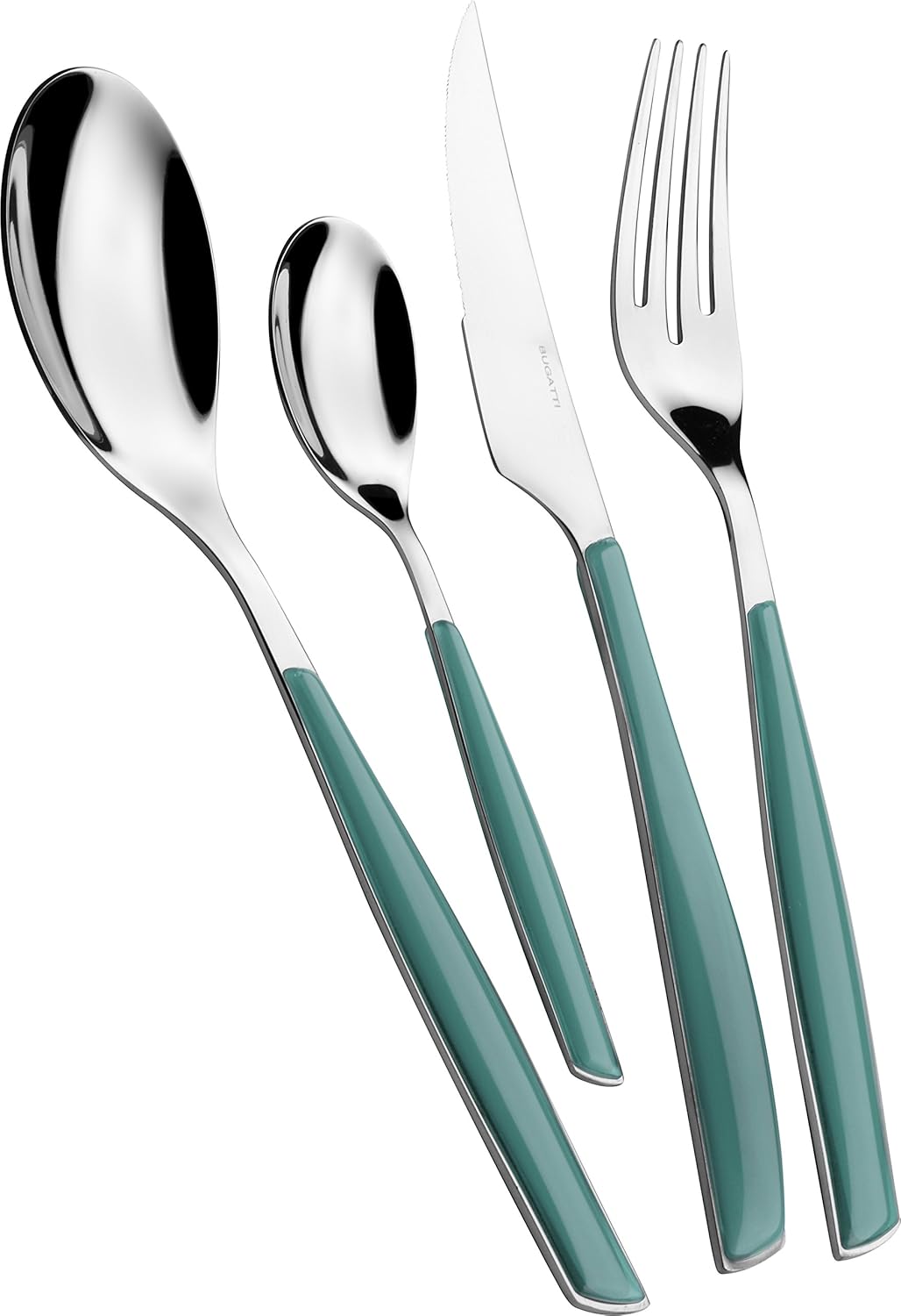 BUGATTI Glamour, Bestiksæt til 6, 24 dele rustfrit stål 18/10 Naty Shop Celadon Green