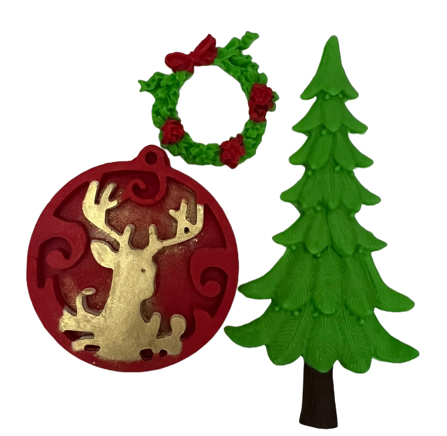 Sæt med sukkerpynt, julesukkerpastadekorationer Nati Shop