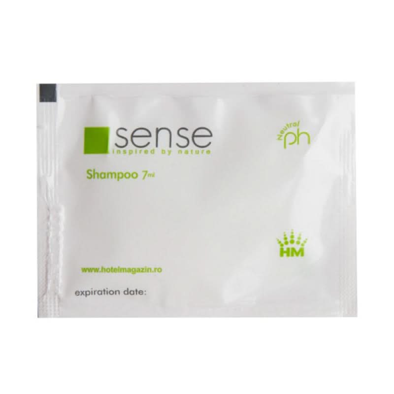 Hotel shampoo Sense kuvert 7 ml, æske 250 stk Naty Shop Hotel Cosmetics