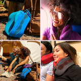 Cabeau Long Flight Travel Nakkepude - Evolution Cool - Støttende memoryskum med ventilationsåbninger - Kompakt med bæretaske (lilla) Naty Shop rejsepuder