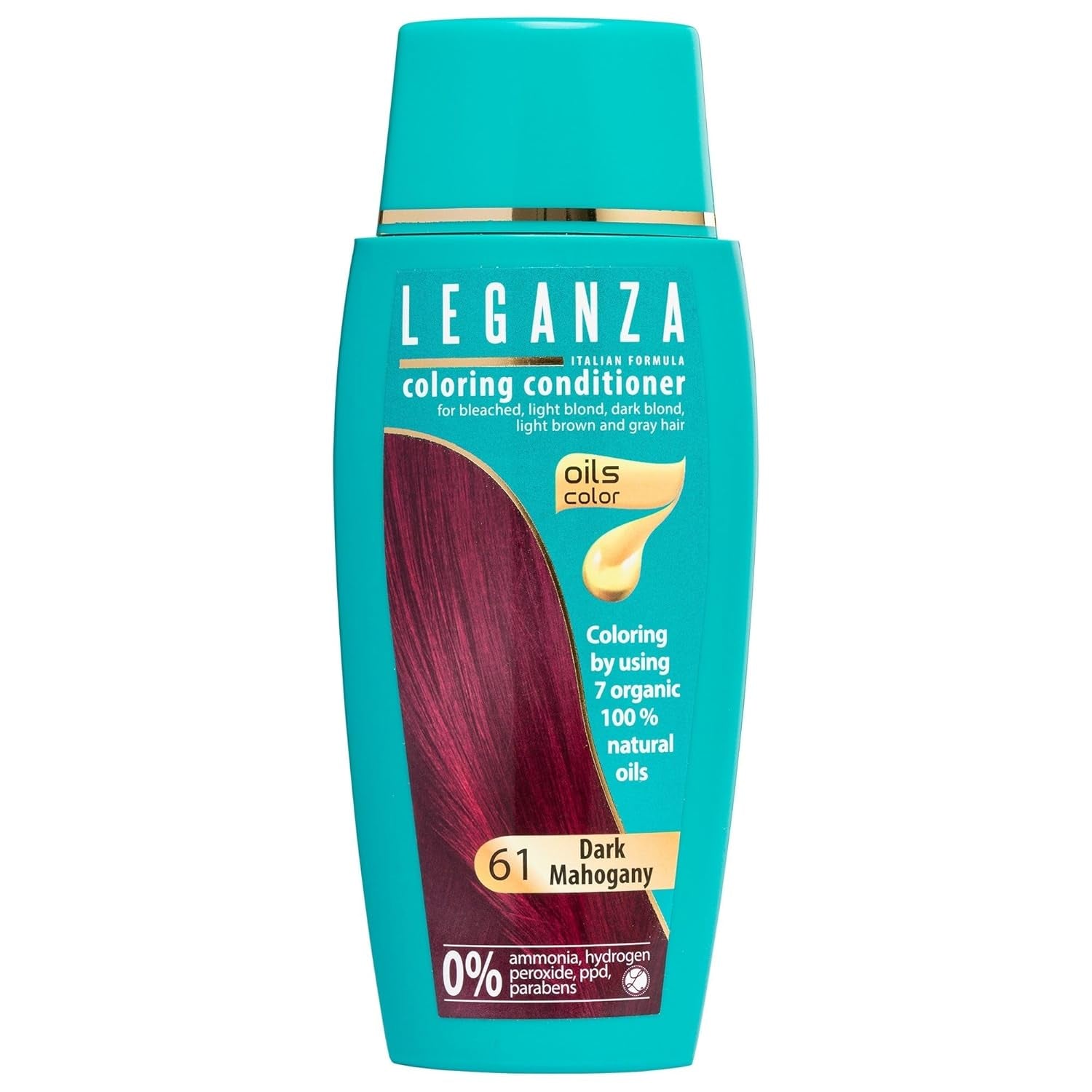 Leganza Natural Balm Hårfarve 71 Café Latte | Hårfarve uden ammoniak | Beriget med 7 naturlige olier | 150 ml Naty Shop Hair Dye 61 Dark Mahogni