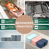 Umami madpakke til voksne, stabelbar Bento-boks med 4 bestik og rum, madpakke til voksne, to-go salatbeholder, Picnic/kontor madpakke, koksgrå, 1500 ml madopbevaringsbokse Naty Shop