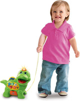 Vtech Baby Feed Me Dino - Fodre og lære Talende Dinosaur med sange, knapper og spørgsmålsspil - For 12-36 måneder Babylegetøj Naty Shop