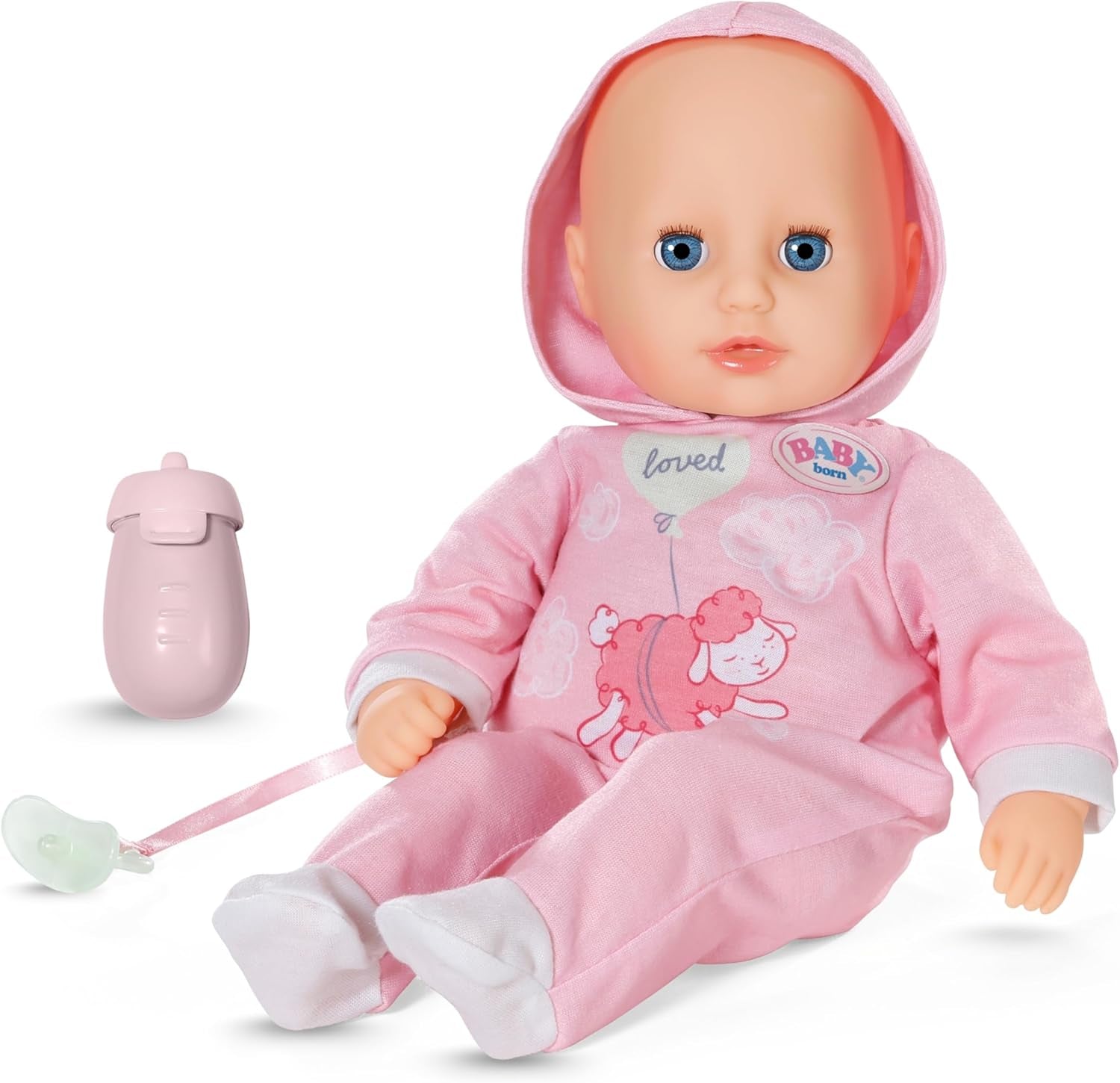 BABY Born Hannah Play with Me - Babydukke med 5 funktioner - Blødt materialekrop inklusive tilbehør - 36 cm dukke - Batteridrevet - Velegnet til børn fra 1 år