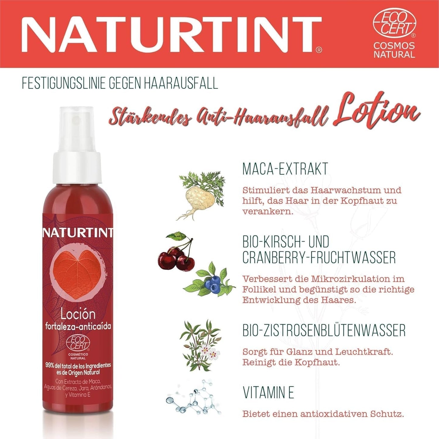 Naturtint, Styrkende lotion mod hårtab, 125 ml Naturtint hårpleje