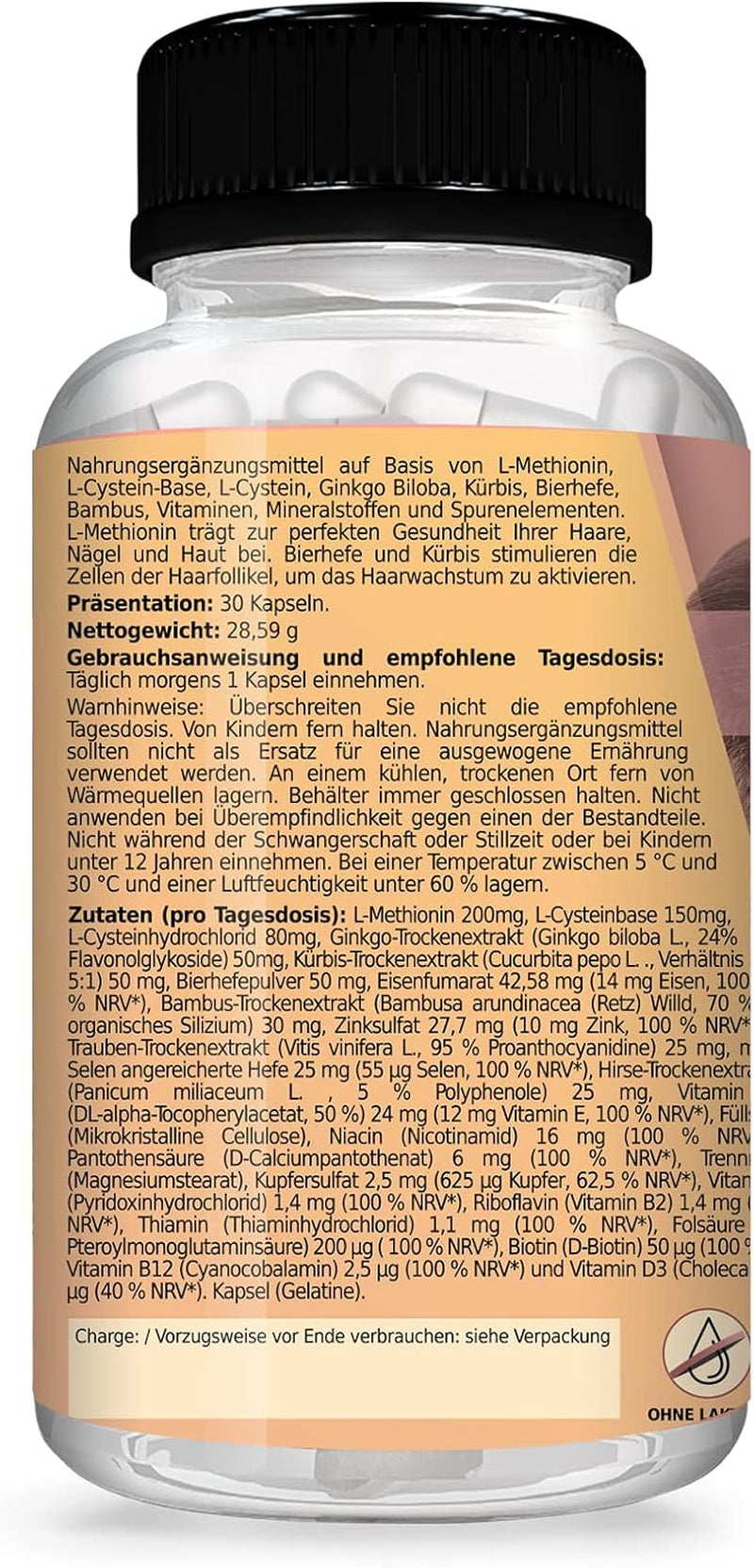 Healthy Fusion Haircomplex, effektiv mod hårtab, 30 kapsler Hårpleje Naty Shop