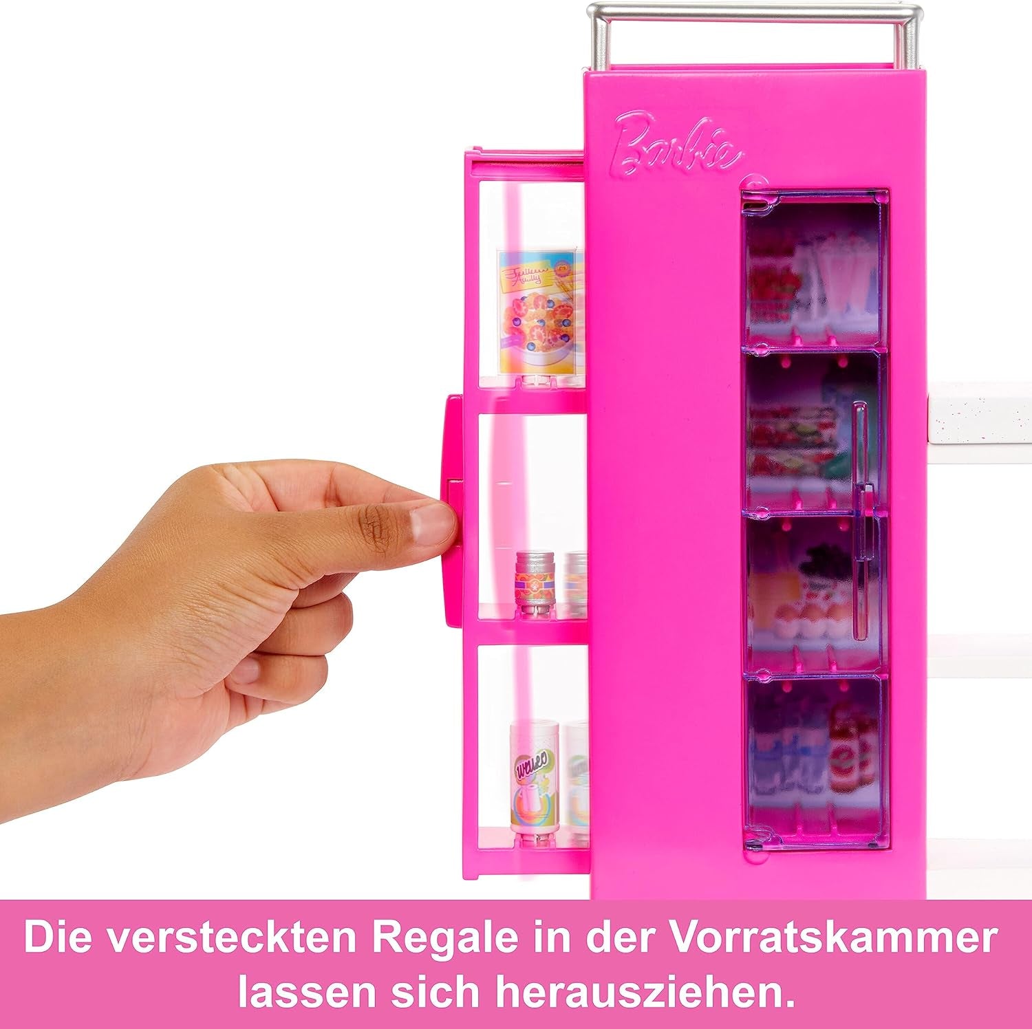 Barbie Dukke Pantry Legesæt med 25+ køkkendele og tilbehør - Perfekt til små foodies og gave til børn fra 3 år og opefter, HJV38