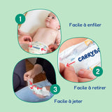 - Blestørrelse 4+ 9-20 kg – Ökologische Babywaidern – natürliche Babypflege, hypoallergen, ohne Parfüm und auslaufsicher – hermestellung in Frankreich – 126 engangsbleer – 1 måned