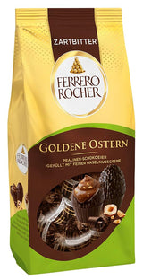 Chokoladepralineæg 90g – Mørk chokolade med hasselnøddestykker og fin kakaocreme med hasselnødder – Påskeæg til påskereder – Påskegave – Påskechokolade, påskeslik