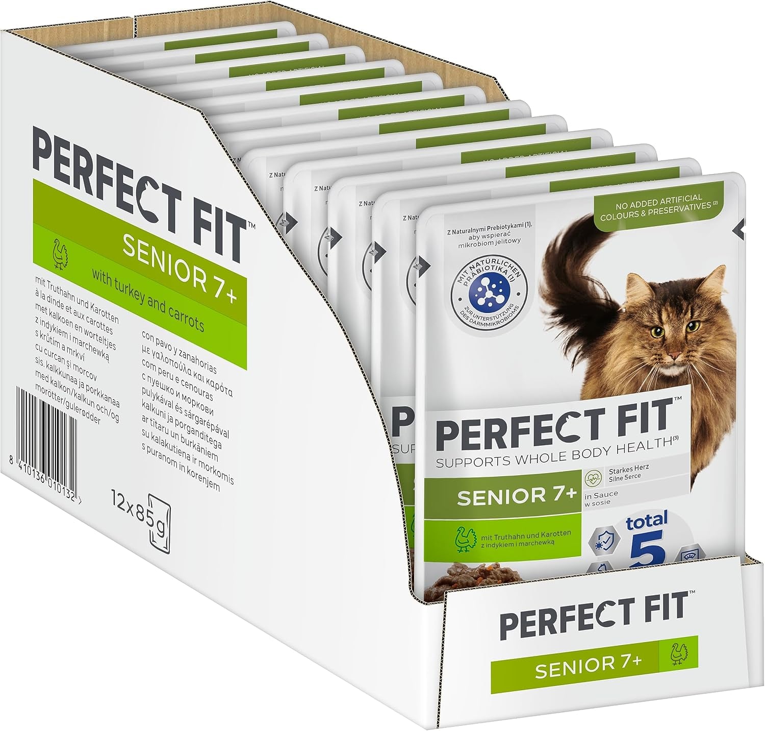 PERFECT FIT™ Senior kat portionsposer med kalkun og gulerødder, 12 x 85 g