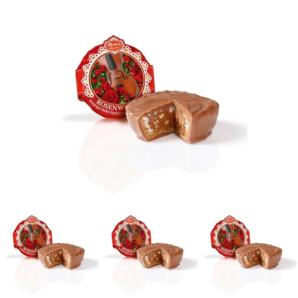 Reber Bites chokolade- og trøffeltærte, brandytrøfler på cremet nougat, dækket af delikat alpemælkchokolade, 40 g (1 stk.)