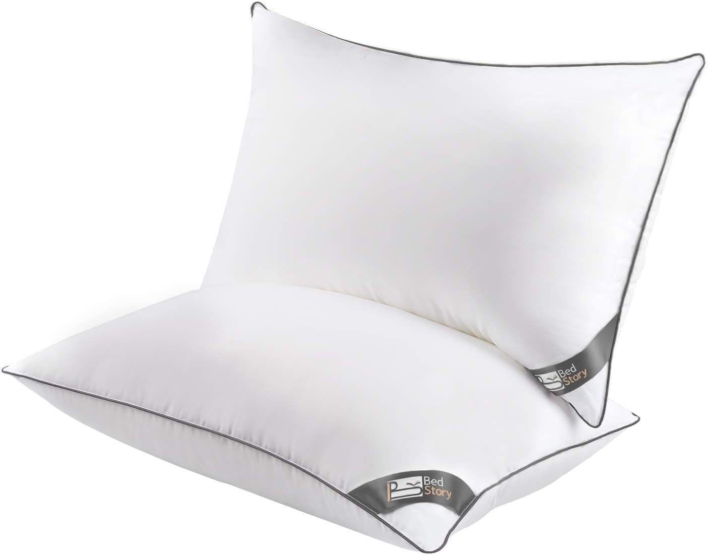 Bedstory pude, 50 x 70 cm, 2 stykker, bidebestandig, svedåndende, allergivenlig, fyld: 100 % polyesterfiber, ultrakomfortabel og blød komfort og fremragende støtte Naty Shop Standard puder Standard titel